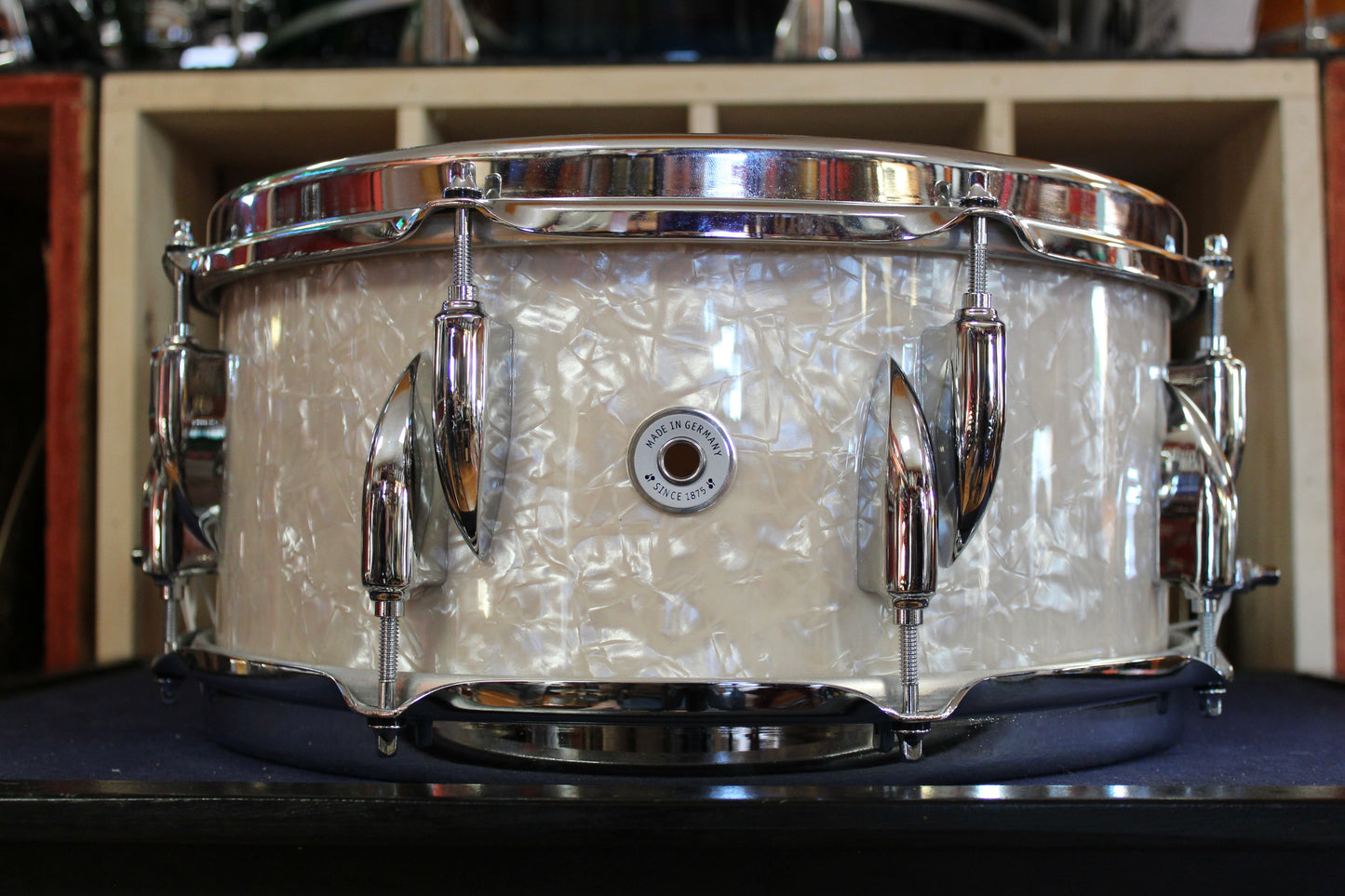Sonor 6"x13" Vintage Series Beech Snare Drum in White Marine Pearl
