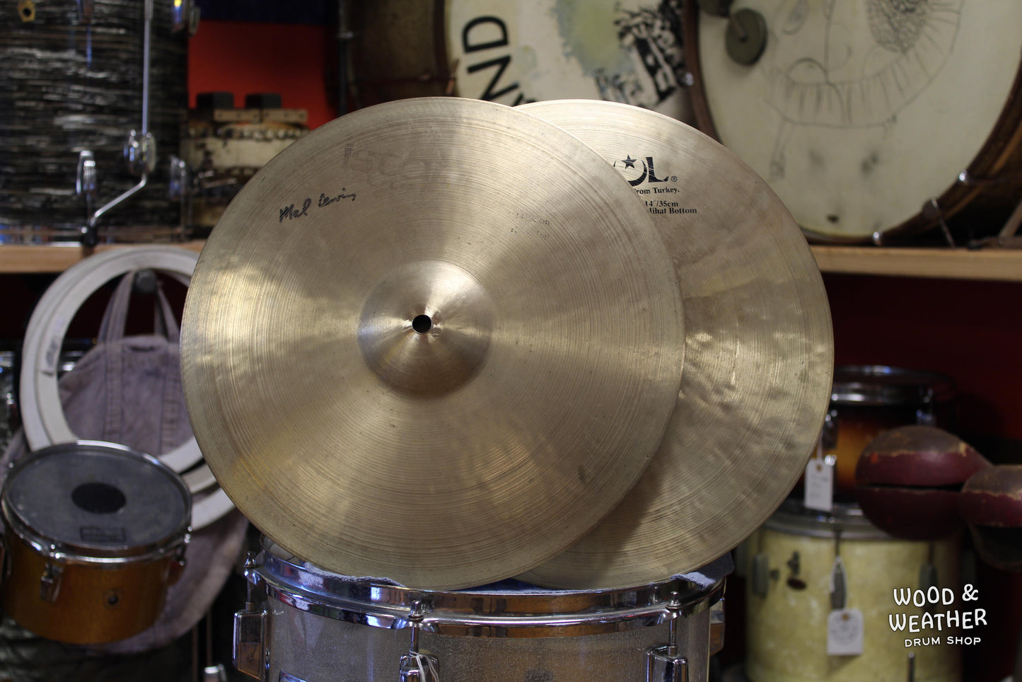 Used Istanbul Agop 14" Mel Lewis Hi-Hat Cymbals 844/1025g