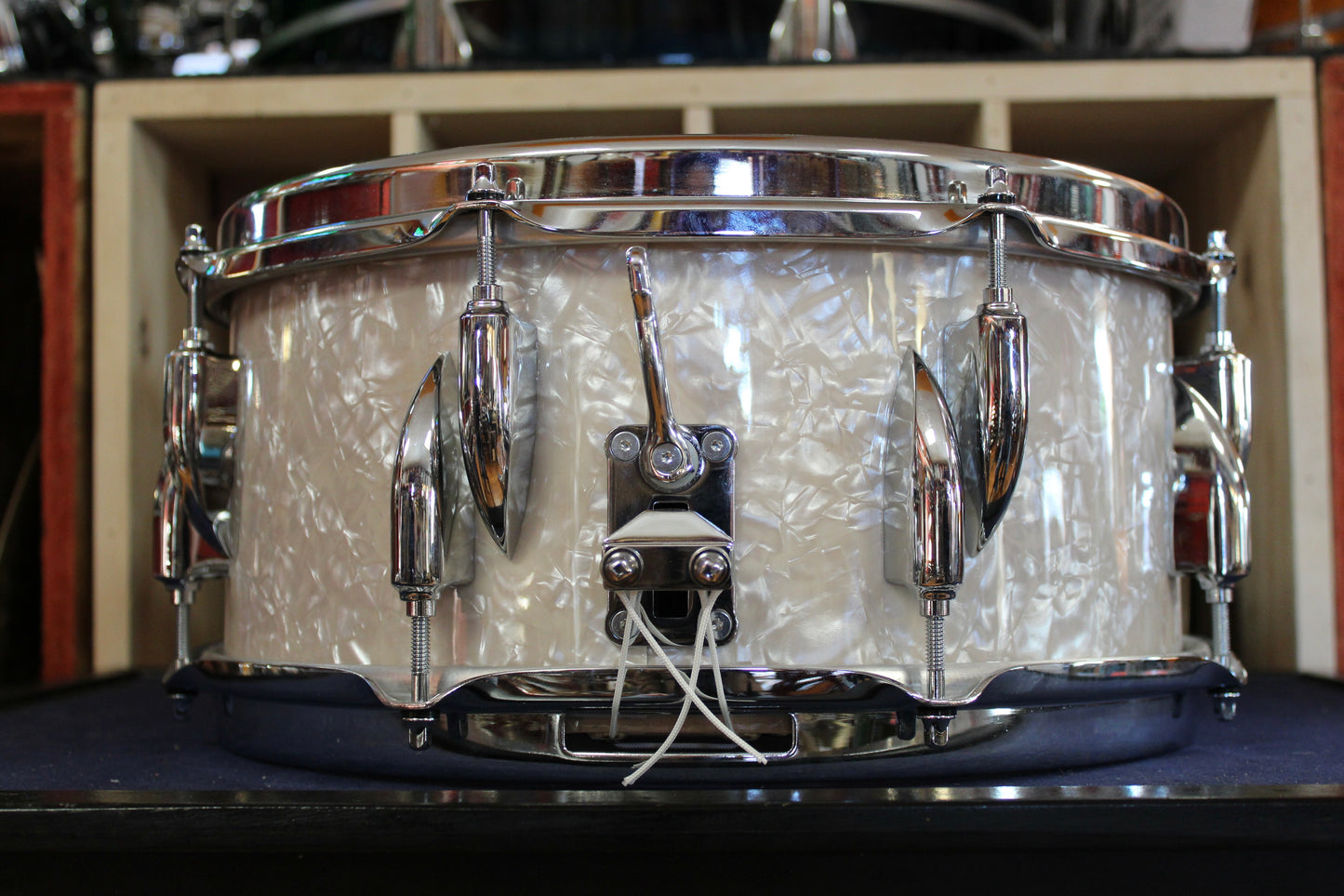 Sonor 6"x13" Vintage Series Beech Snare Drum in White Marine Pearl
