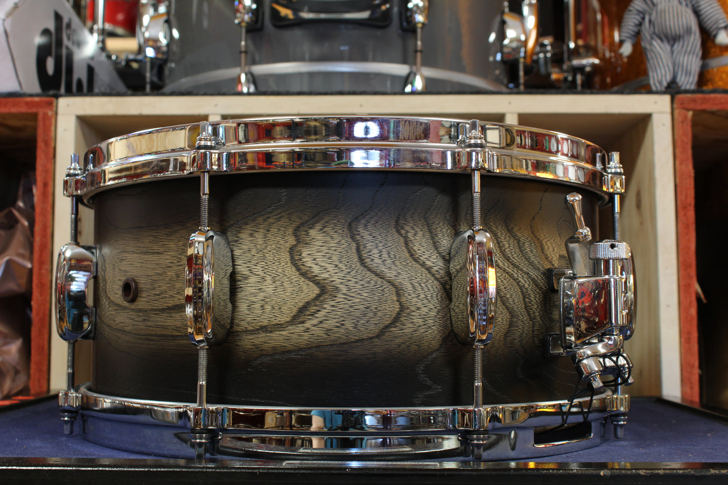 Tama 6.5x14 Star Walnut Snare Drum in Satin Black Japanese Sen Burst