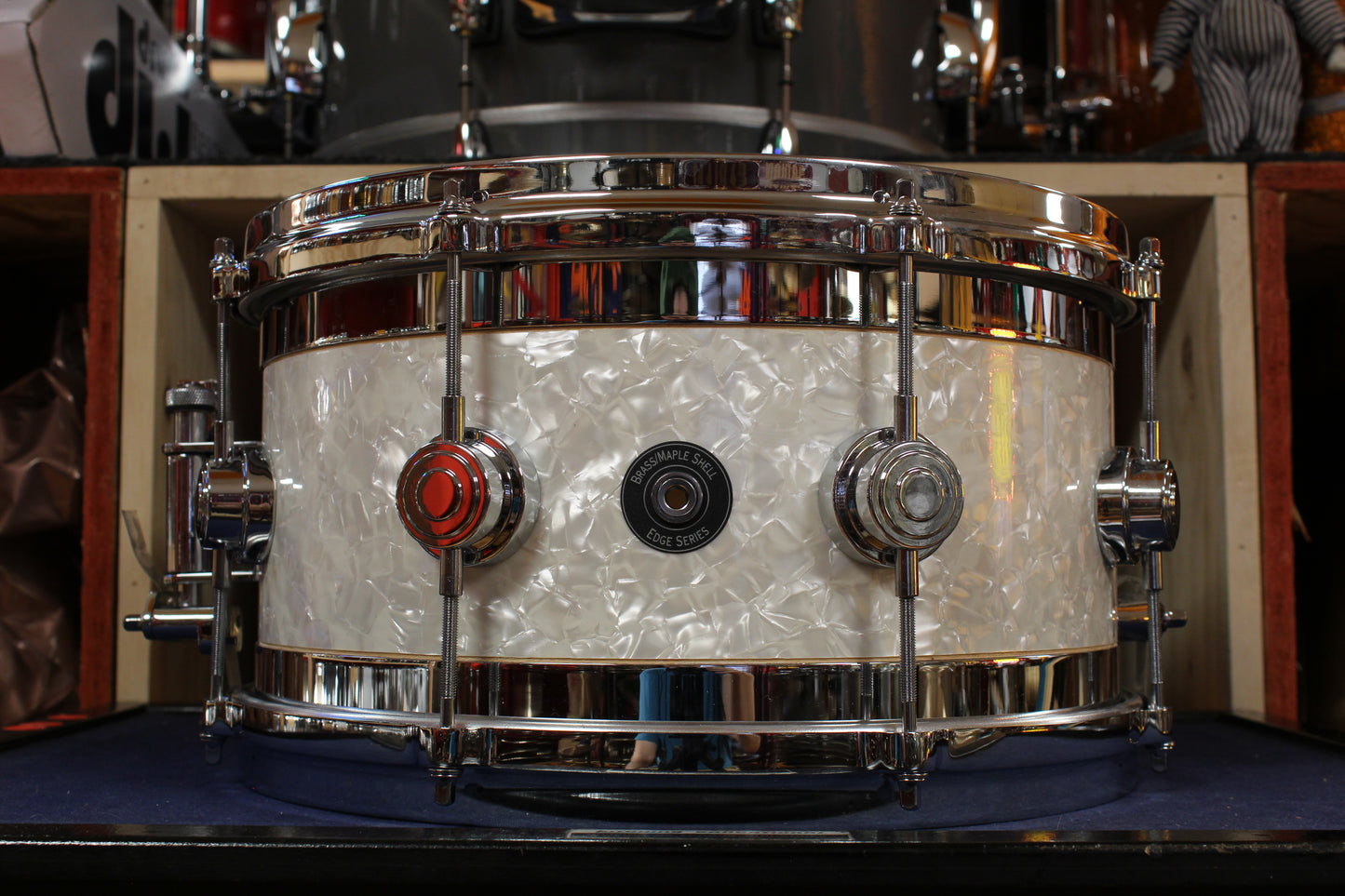 2008 DW 7x13 Collectors Series Edge Snare Drum in White Marine Pearl