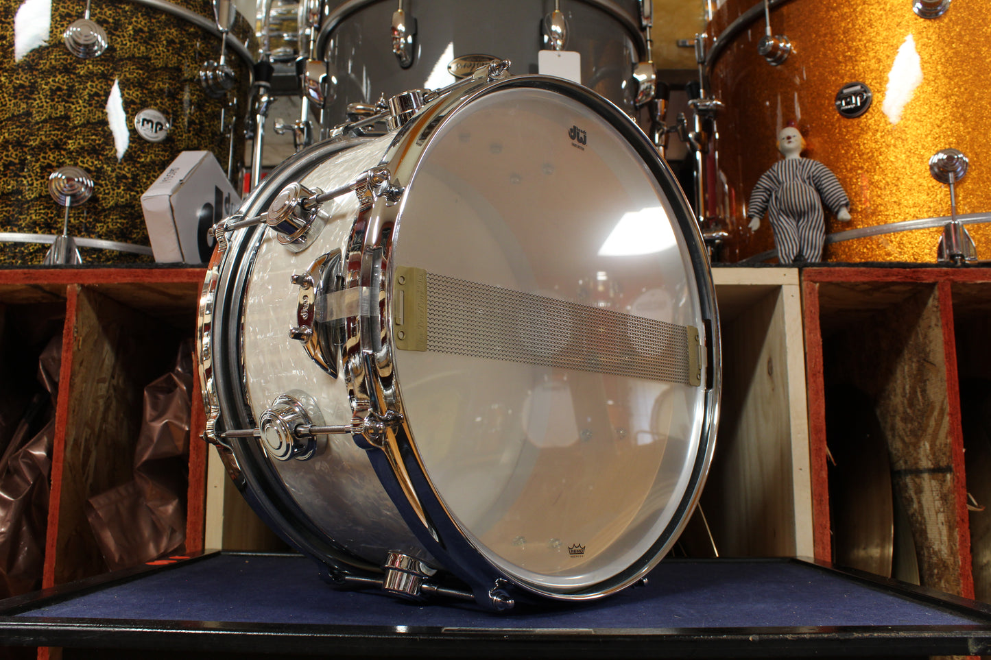 2008 DW 7x13 Collectors Series Edge Snare Drum in White Marine Pearl