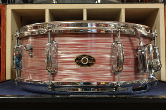1966 Slingerland 5.5x14 Hollywood Ace Model Snare Drum in Red Ripple Pearl