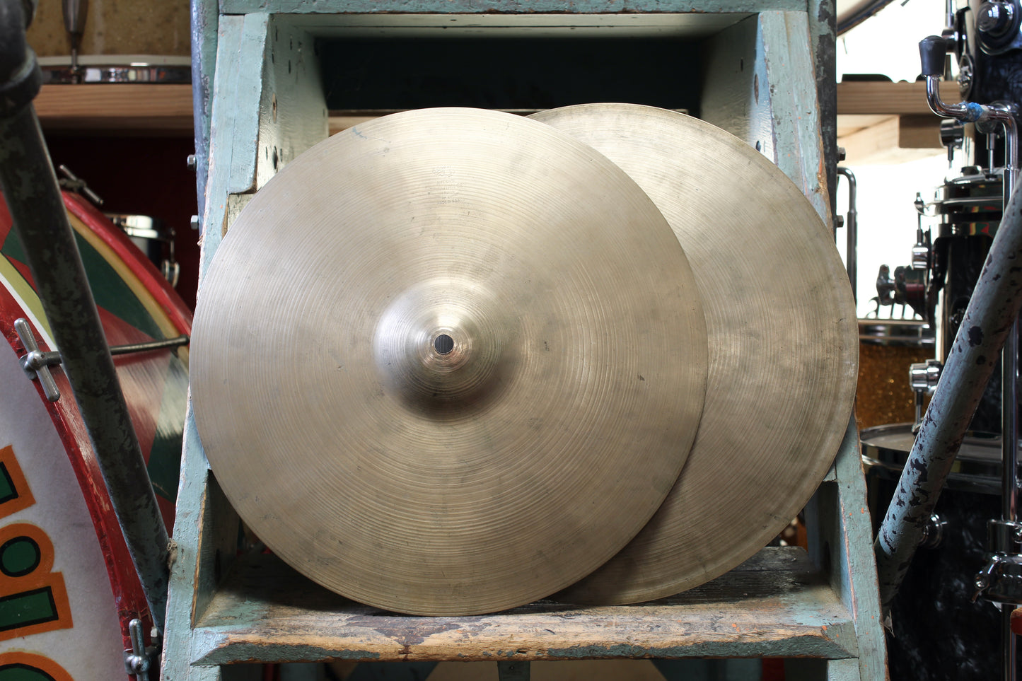 1950s A. Zildjian 14" Flange Hi-Hats 790/730g