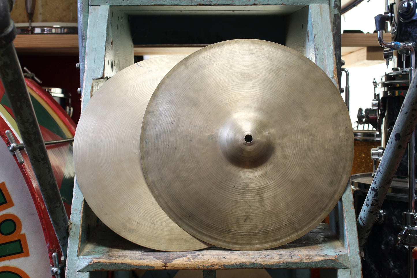 1950s A. Zildjian 14" Flange Hi-Hats 790/730g