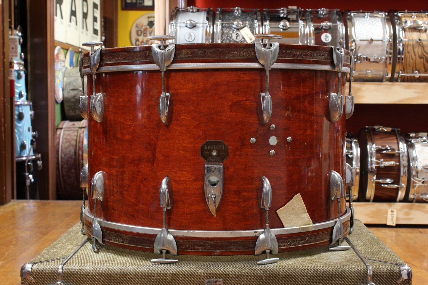 1970s-80s Gretsch Stop Sign/Square Badge Outfit in Rosewood Gloss 14x24 10x12 16x16