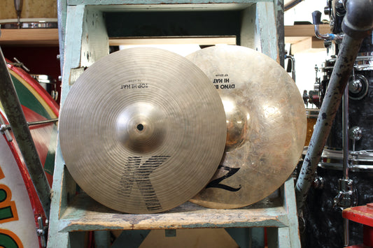 1990s Zildjian 13" K/Z Dyno Beat Hi-Hats 848/1412g