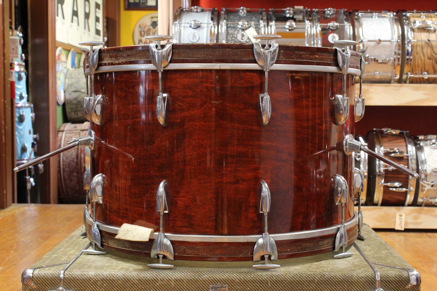 1970s-80s Gretsch Stop Sign/Square Badge Outfit in Rosewood Gloss 14x24 10x12 16x16