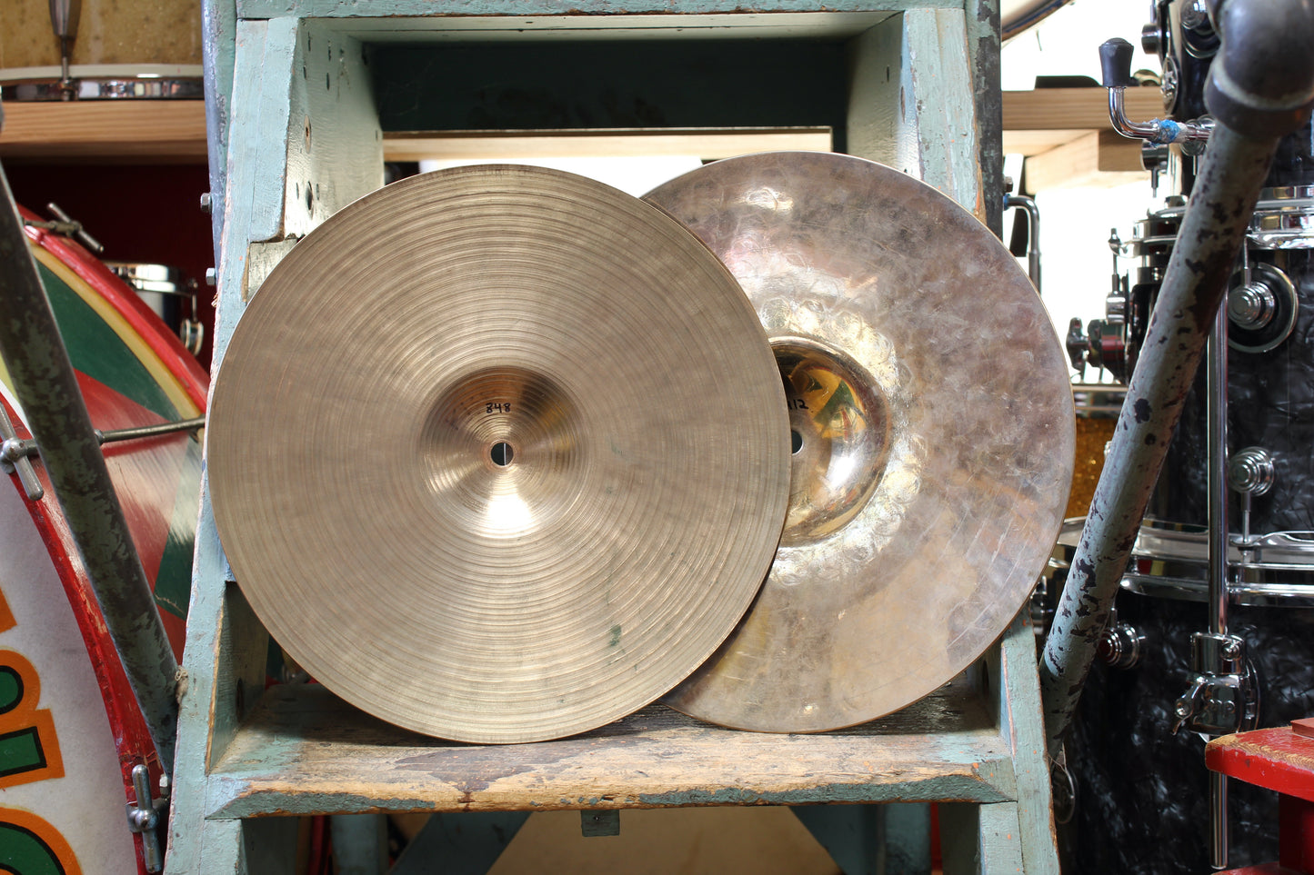 1990s Zildjian 13" K/Z Dyno Beat Hi-Hats 848/1412g