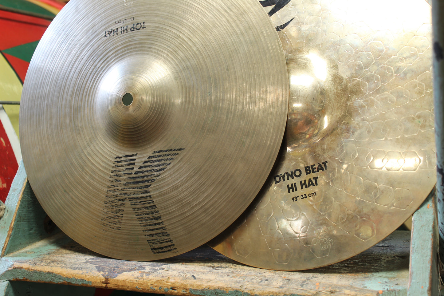 1990s Zildjian 13" K/Z Dyno Beat Hi-Hats 848/1412g