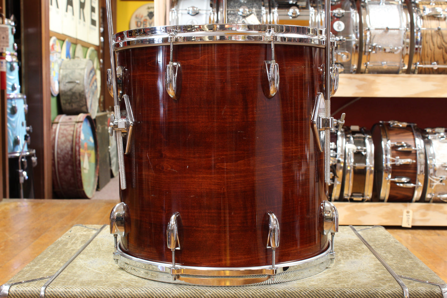 1970s-80s Gretsch Stop Sign/Square Badge Outfit in Rosewood Gloss 14x24 10x12 16x16