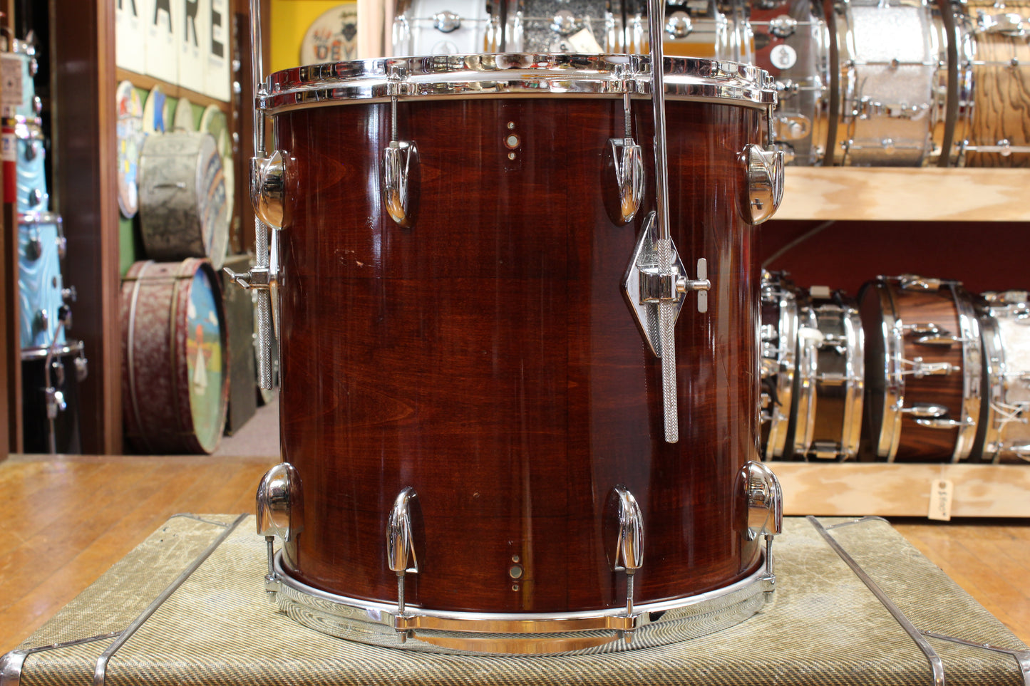 1970s-80s Gretsch Stop Sign/Square Badge Outfit in Rosewood Gloss 14x24 10x12 16x16
