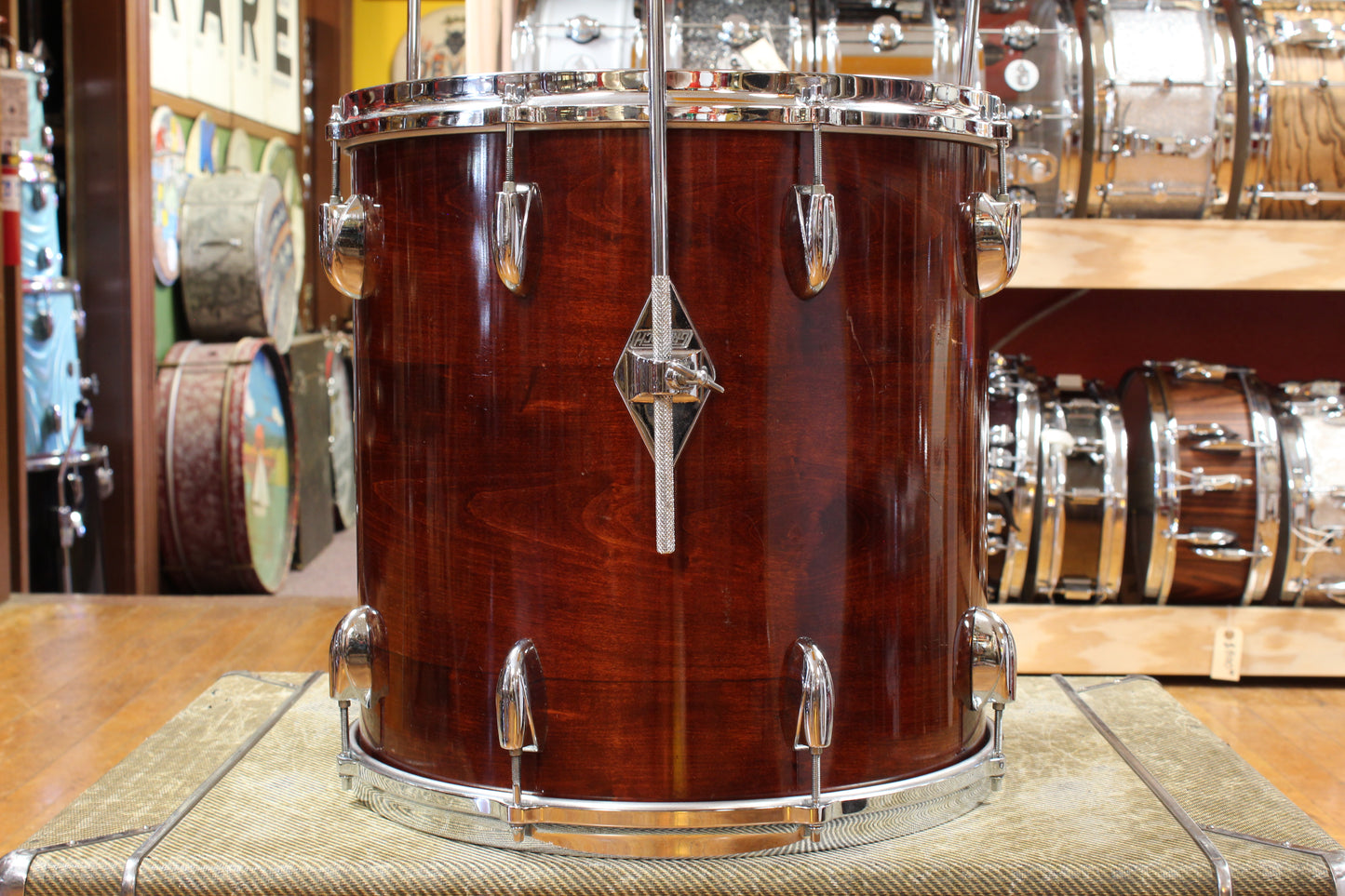 1970s-80s Gretsch Stop Sign/Square Badge Outfit in Rosewood Gloss 14x24 10x12 16x16