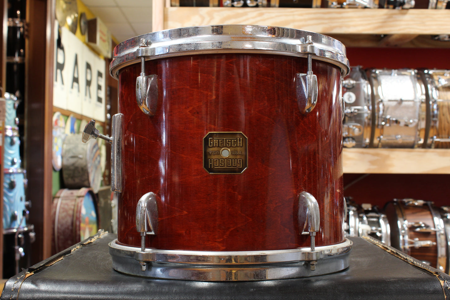 1970s-80s Gretsch Stop Sign/Square Badge Outfit in Rosewood Gloss 14x24 10x12 16x16