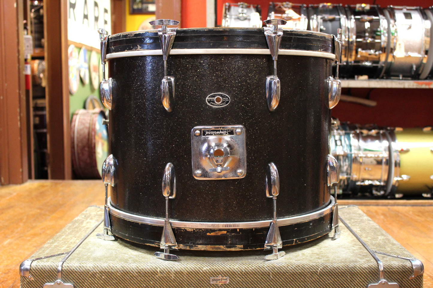 1970s Slingerland Rock Outfit in Root Beer Sparkle 14x20 8x12 9x13 16x16