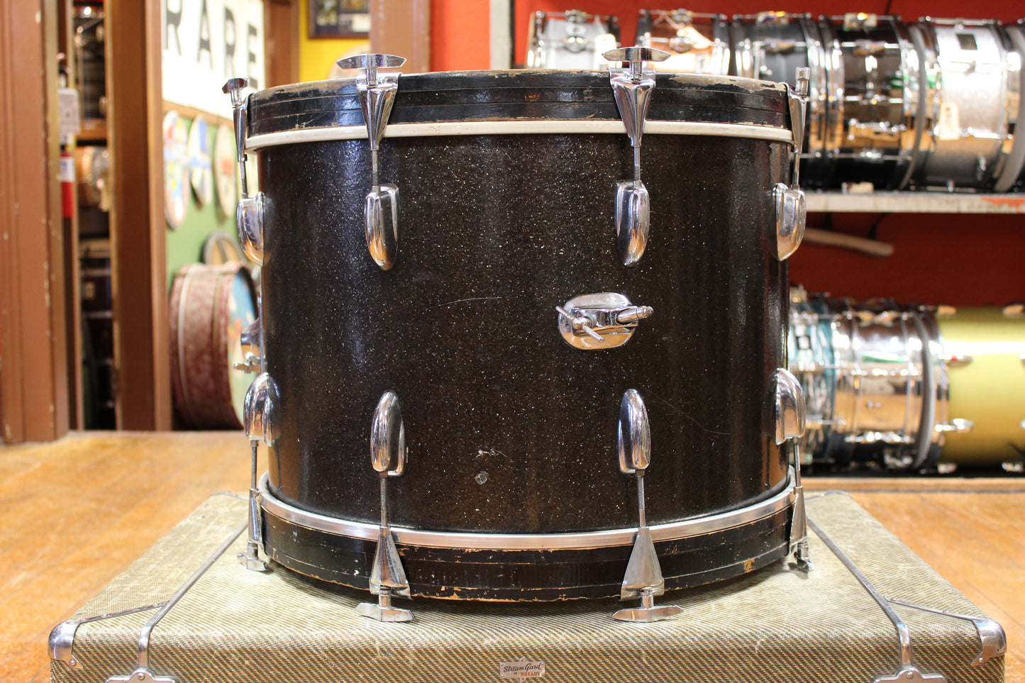 1970s Slingerland Rock Outfit in Root Beer Sparkle 14x20 8x12 9x13 16x16