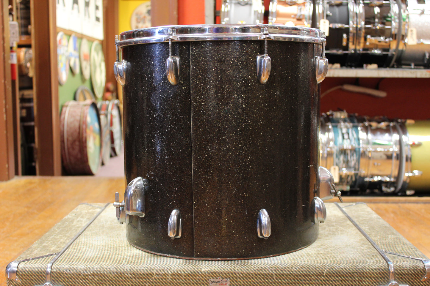 1970s Slingerland Rock Outfit in Root Beer Sparkle 14x20 8x12 9x13 16x16