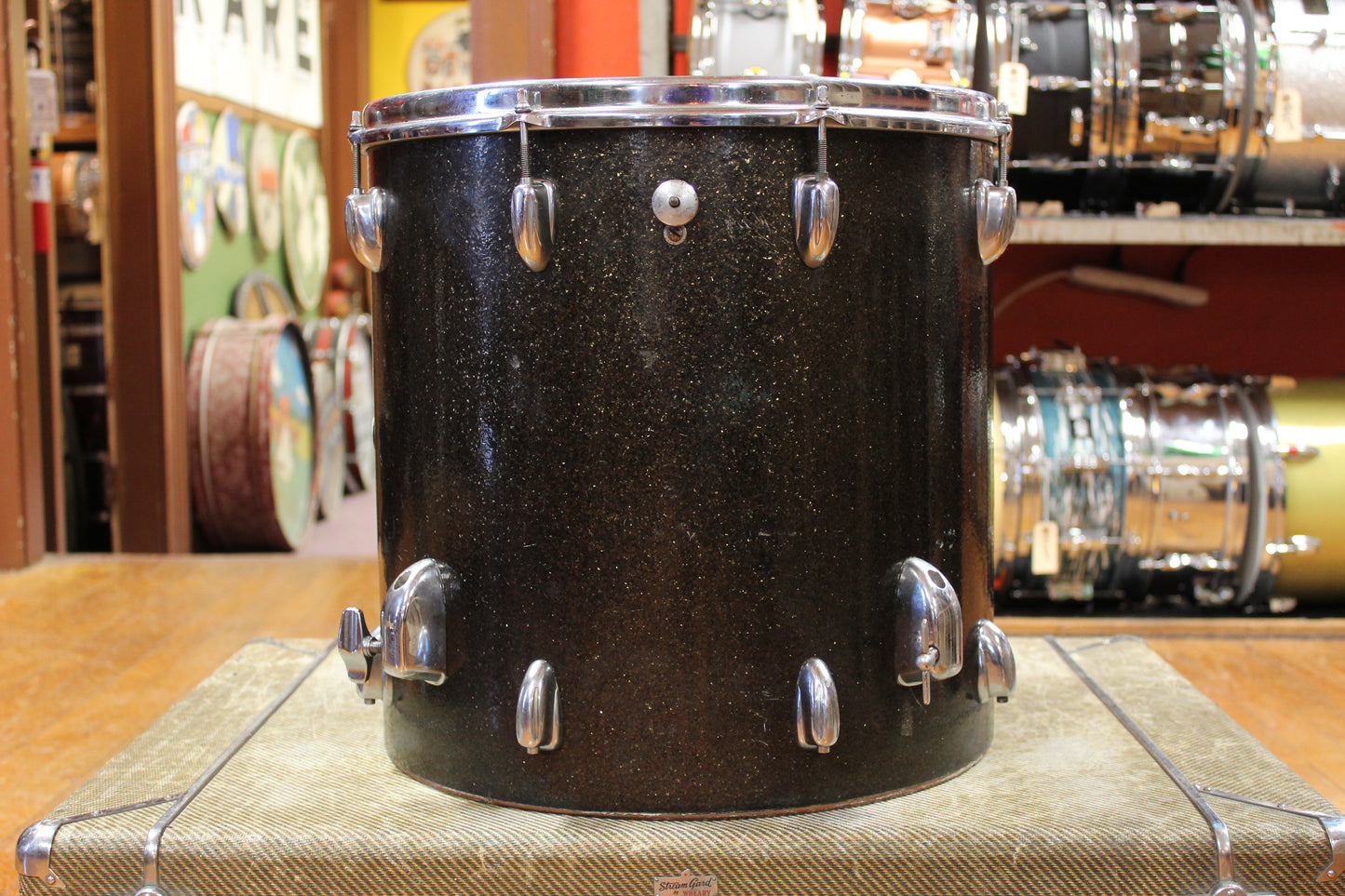 1970s Slingerland Rock Outfit in Root Beer Sparkle 14x20 8x12 9x13 16x16