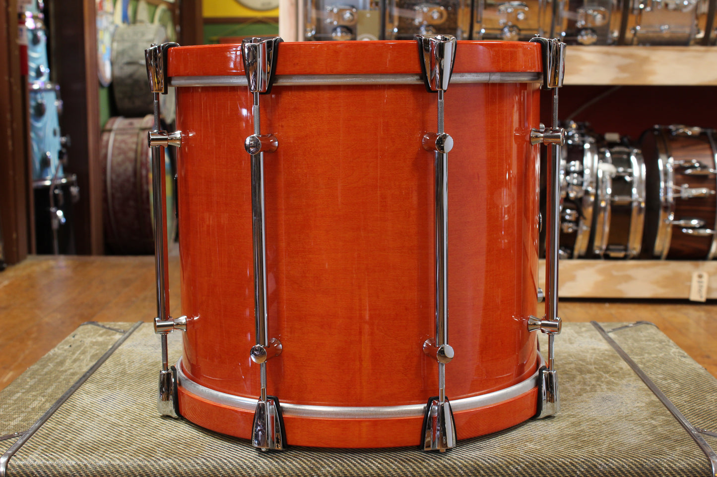 Pearl 12x14 Pipe Band Tenor Drum in Orange Lacquer