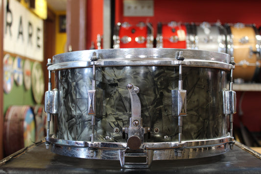 1937 Leedy 6.5x14 Broadway Parallel Snare Drum in Black Diamond Pearl