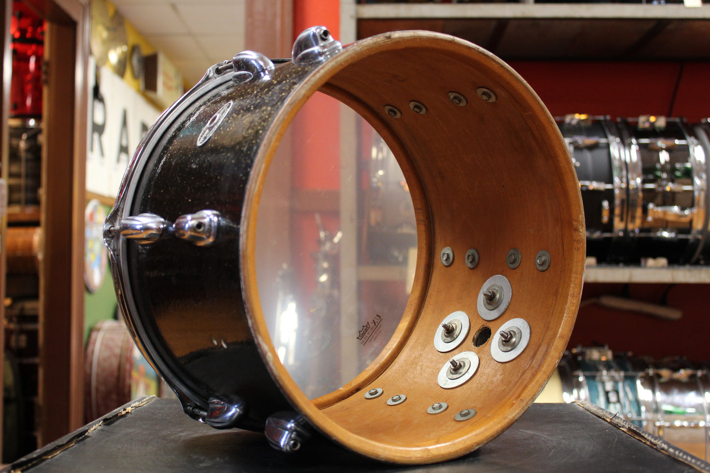 1970s Slingerland Rock Outfit in Root Beer Sparkle 14x20 8x12 9x13 16x16