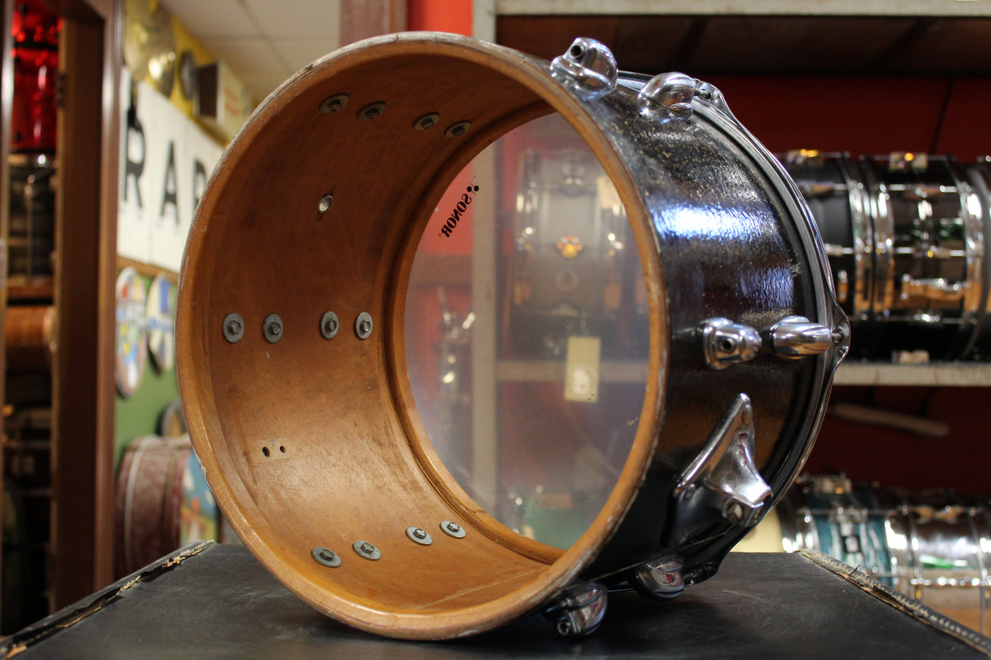 1970s Slingerland Rock Outfit in Root Beer Sparkle 14x20 8x12 9x13 16x16