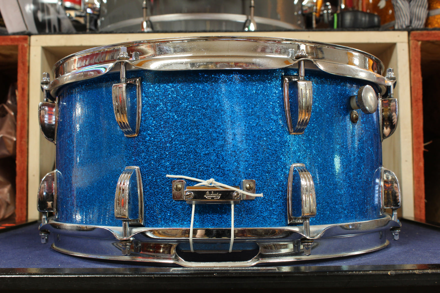 1969 Ludwig 6.5x14 School Festival Model Snare Drum in Sparkling Blue Pearl