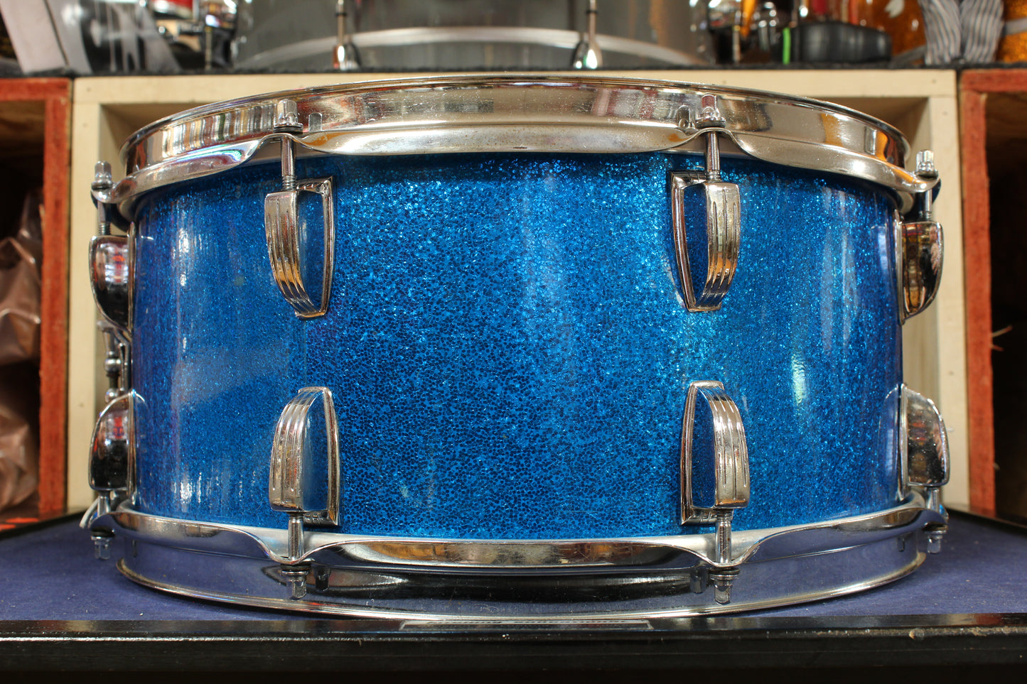 1969 Ludwig 6.5x14 School Festival Model Snare Drum in Sparkling Blue Pearl