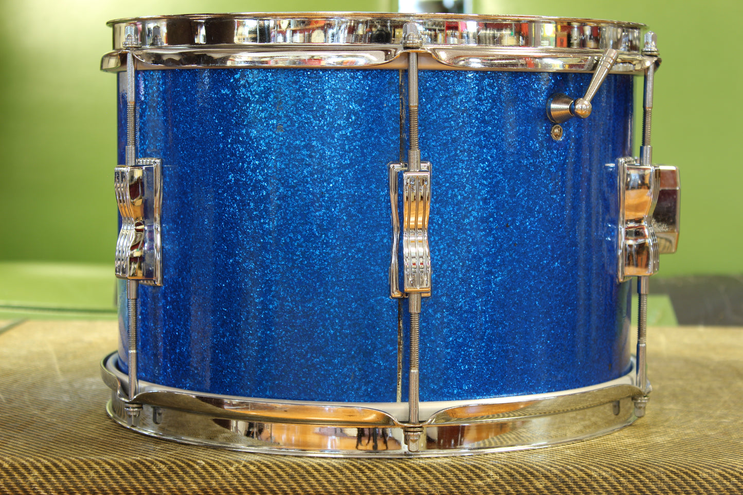 1965 Ludwig Club Date in Blue Sparkle 14x20 14x14 8x12