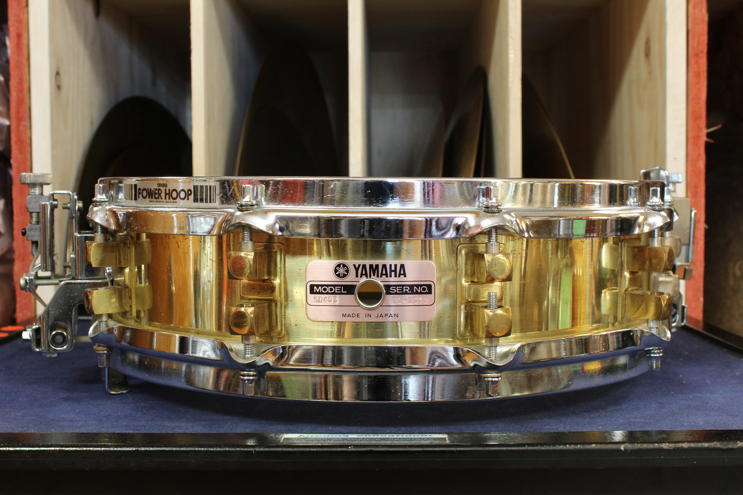 1990s Yamaha 3.5x14 SD493 Brass Snare Drum