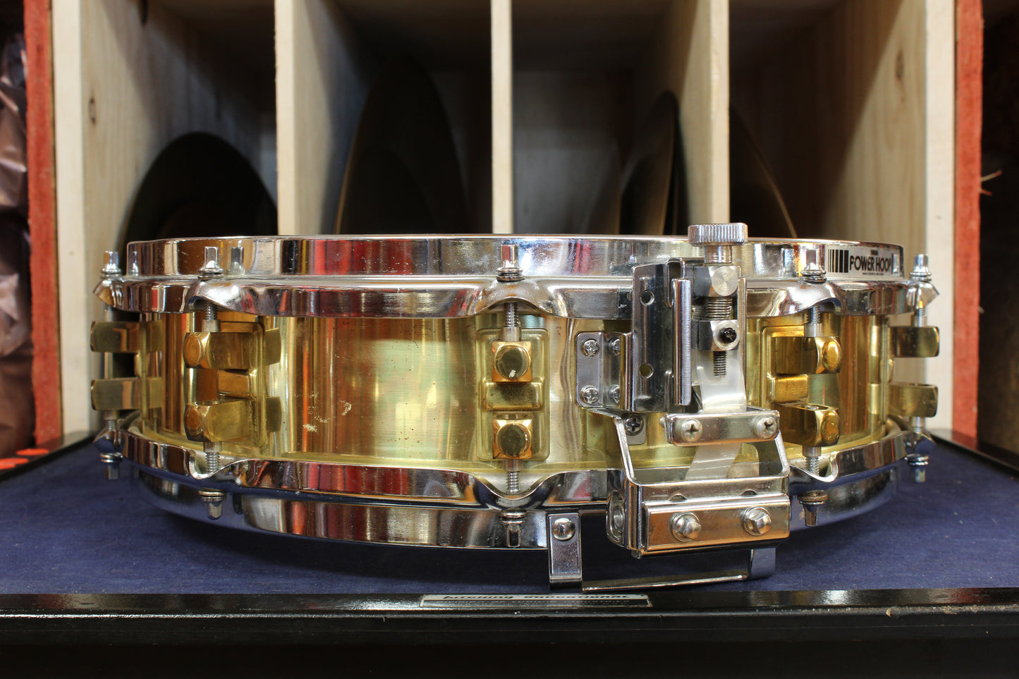 1990s Yamaha 3.5x14 SD493 Brass Snare Drum