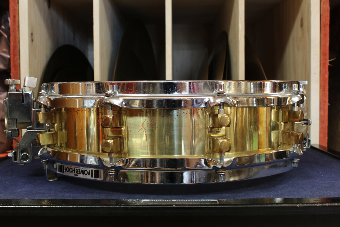 1990s Yamaha 3.5x14 SD493 Brass Snare Drum