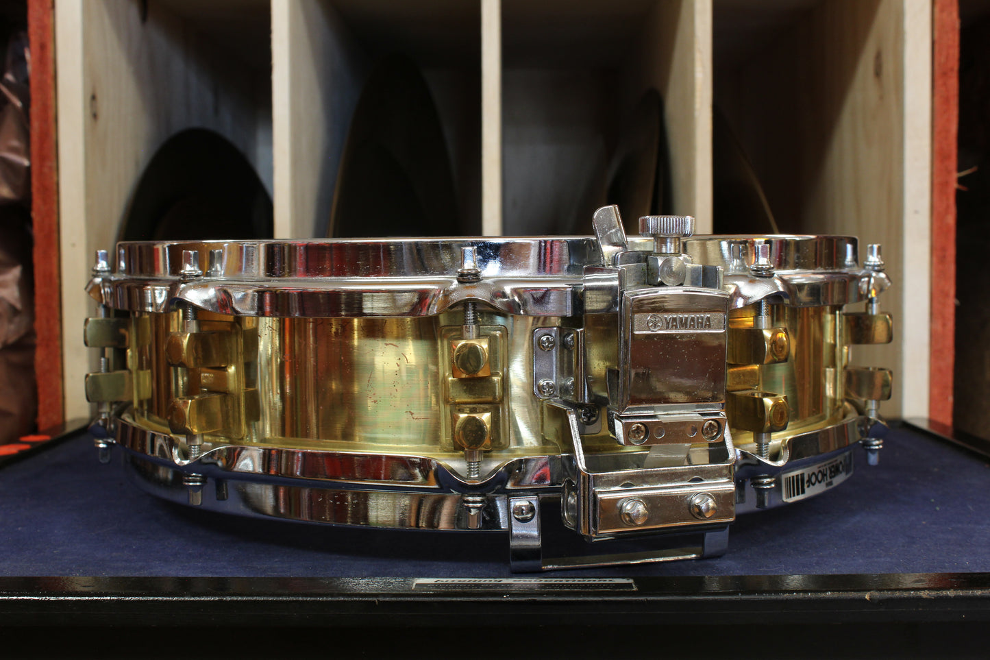 1990s Yamaha 3.5x14 SD493 Brass Snare Drum