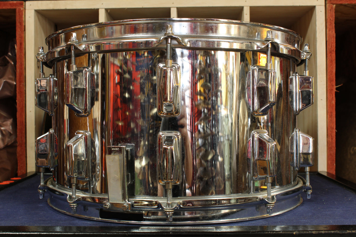 1990s Pearl 8x14 Maple Shell Snare Drum in Chrome Metal
