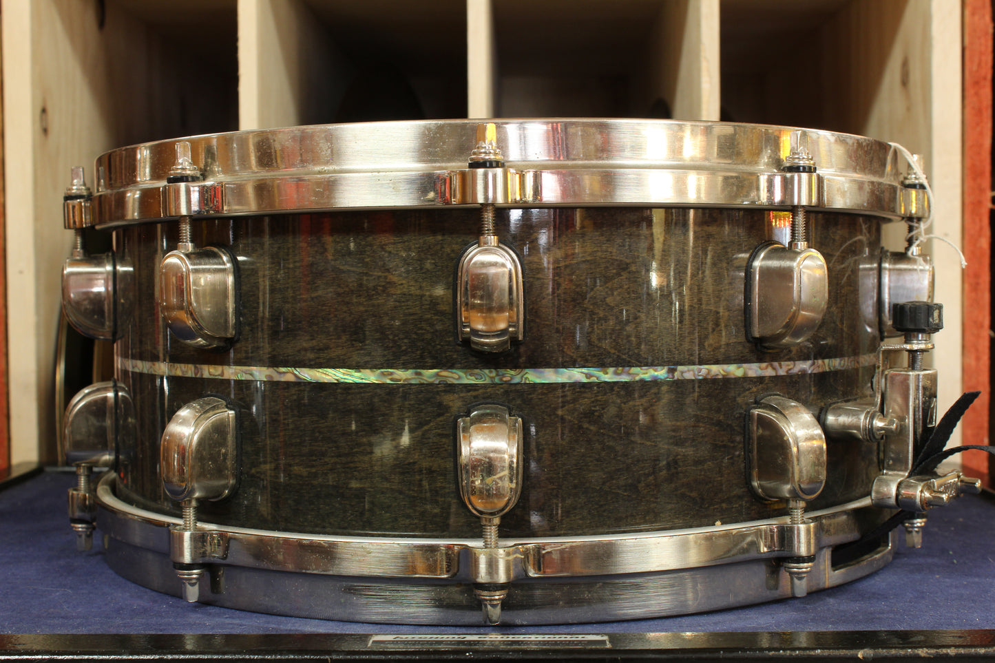 1990s Tama 6x14 Starclassic G Maple Snare Drum in Cherry Black