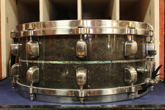 1990s Tama 6x14 Starclassic G Maple Snare Drum in Cherry Black