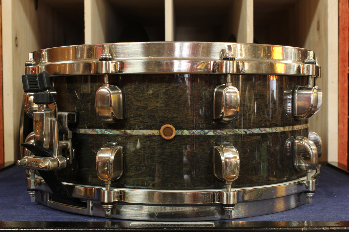 1990s Tama 6x14 Starclassic G Maple Snare Drum in Cherry Black