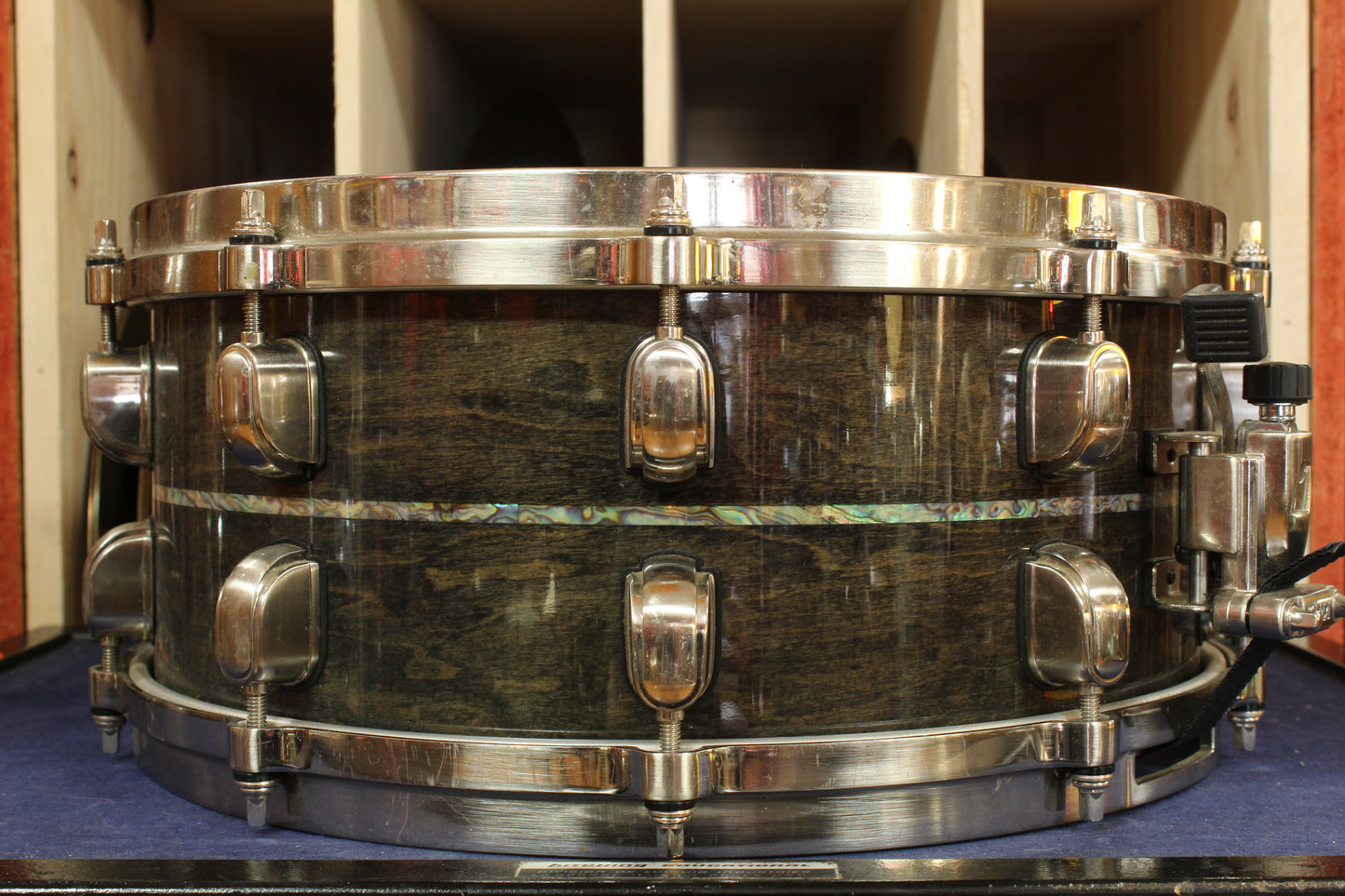 1990s Tama 6x14 Starclassic G Maple Snare Drum in Cherry Black