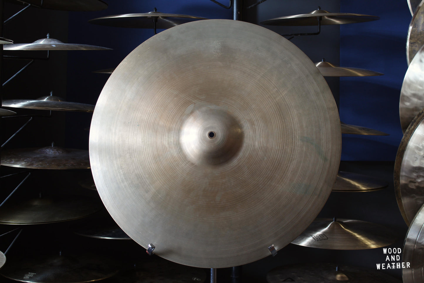 1950s A. Zildjian 24" Large Stamp Hollow Block Ride Cymbal 3080g