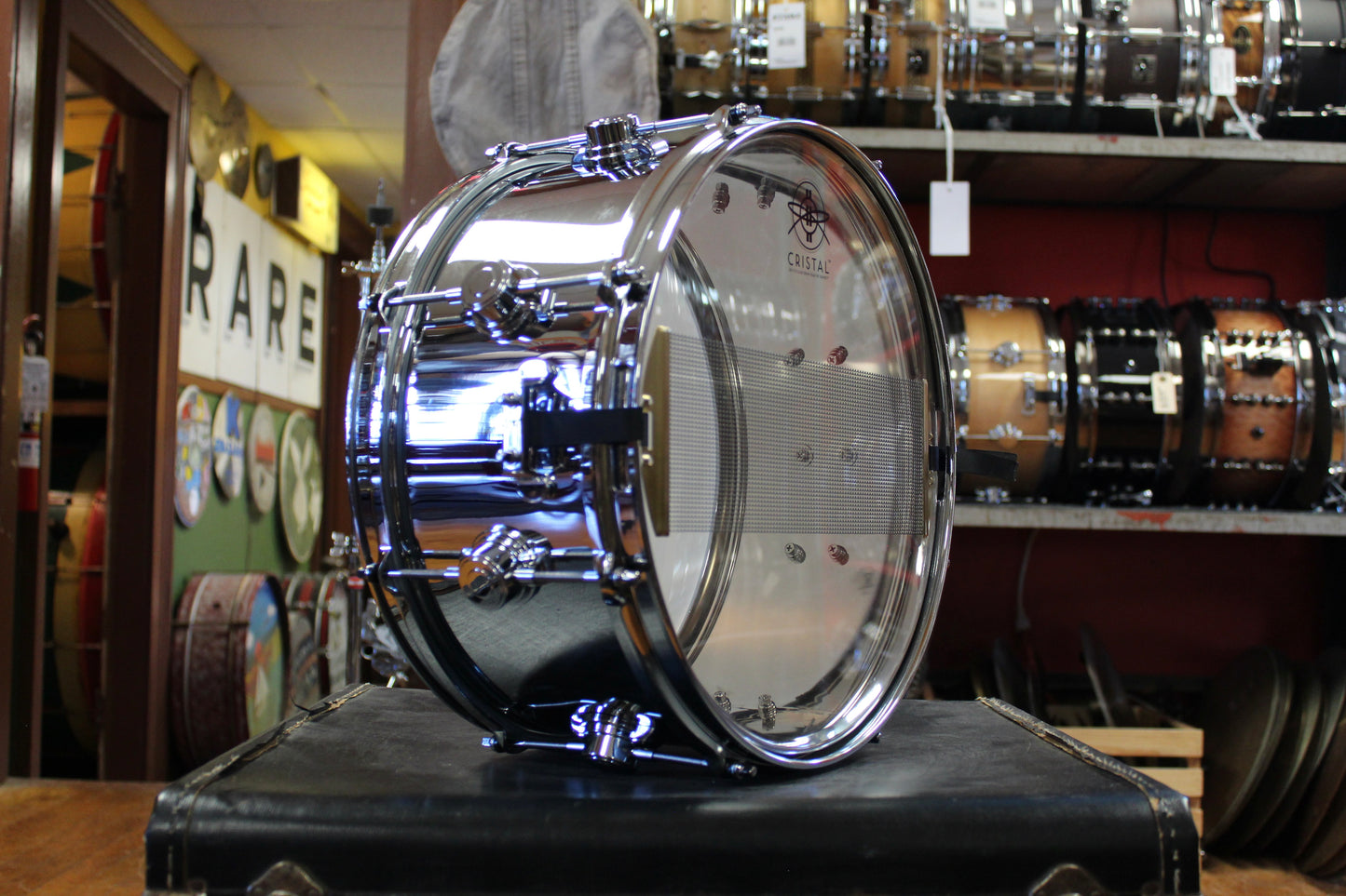 George Way 7x14 Chrome Over Brass Hollywood Snare Drum