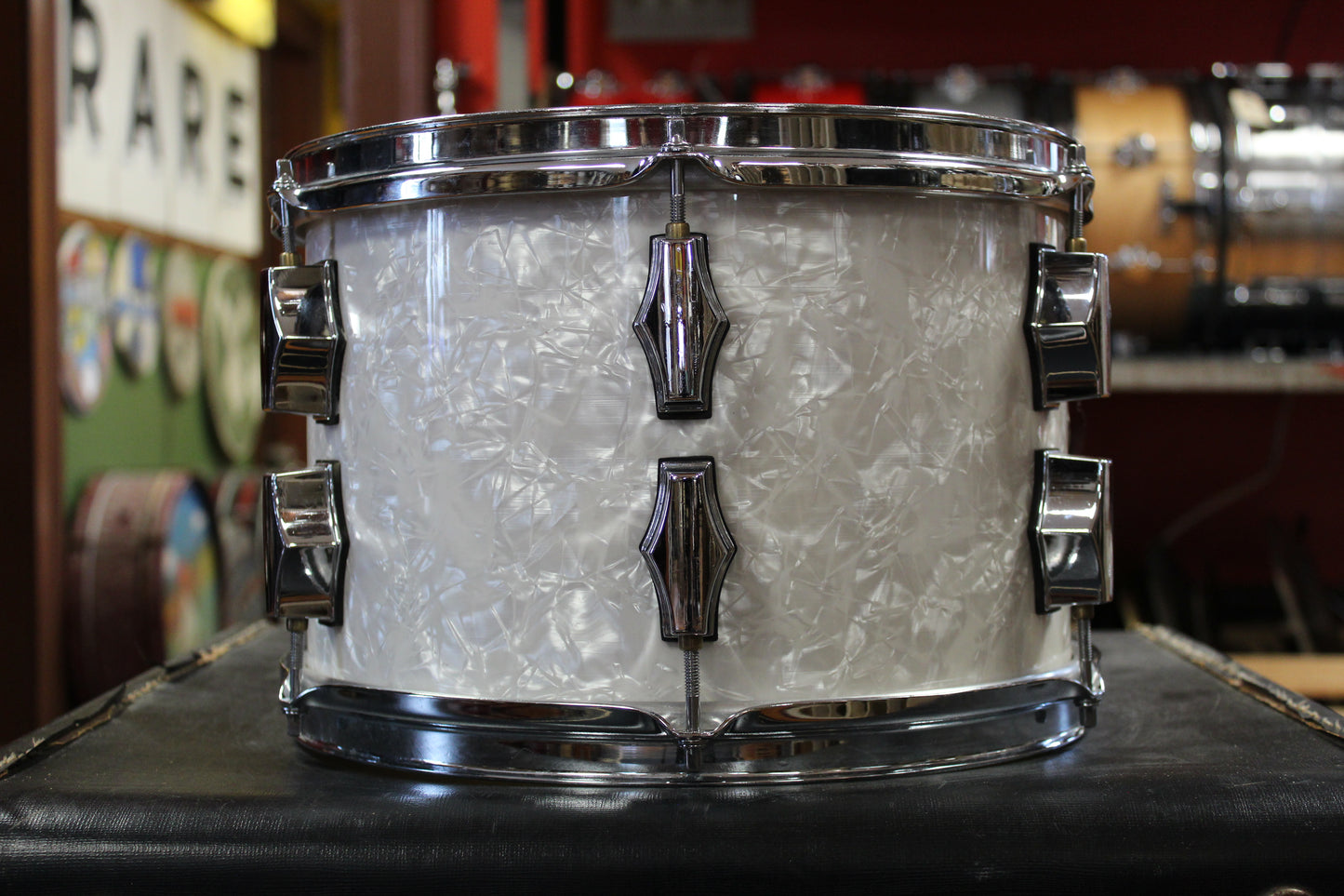 1990s Fibes Acrylic in White Marine Pearl 16x18 8x12 14x14