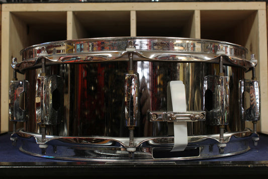 1990s Pearl Signature Series 5x14 Chad Smith Signature Snare Drum in Black Nickel
