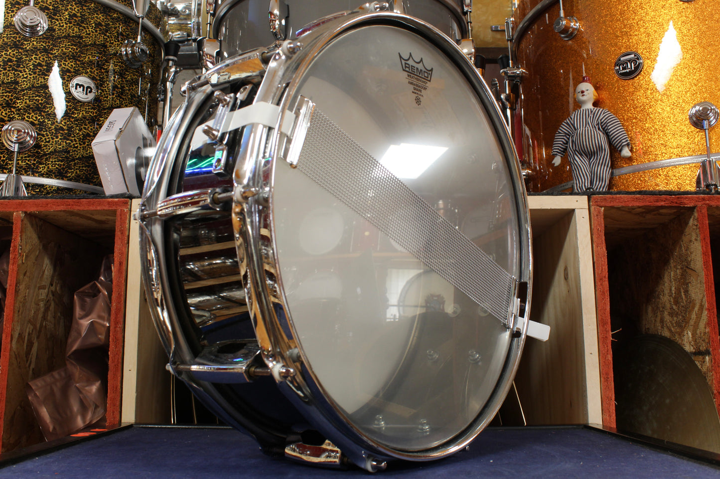 1990s Pearl Signature Series 5x14 Chad Smith Signature Snare Drum in Black Nickel