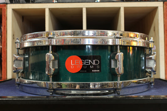 1990s Legend 4.5x13 Snare Drum in Green Lacquer