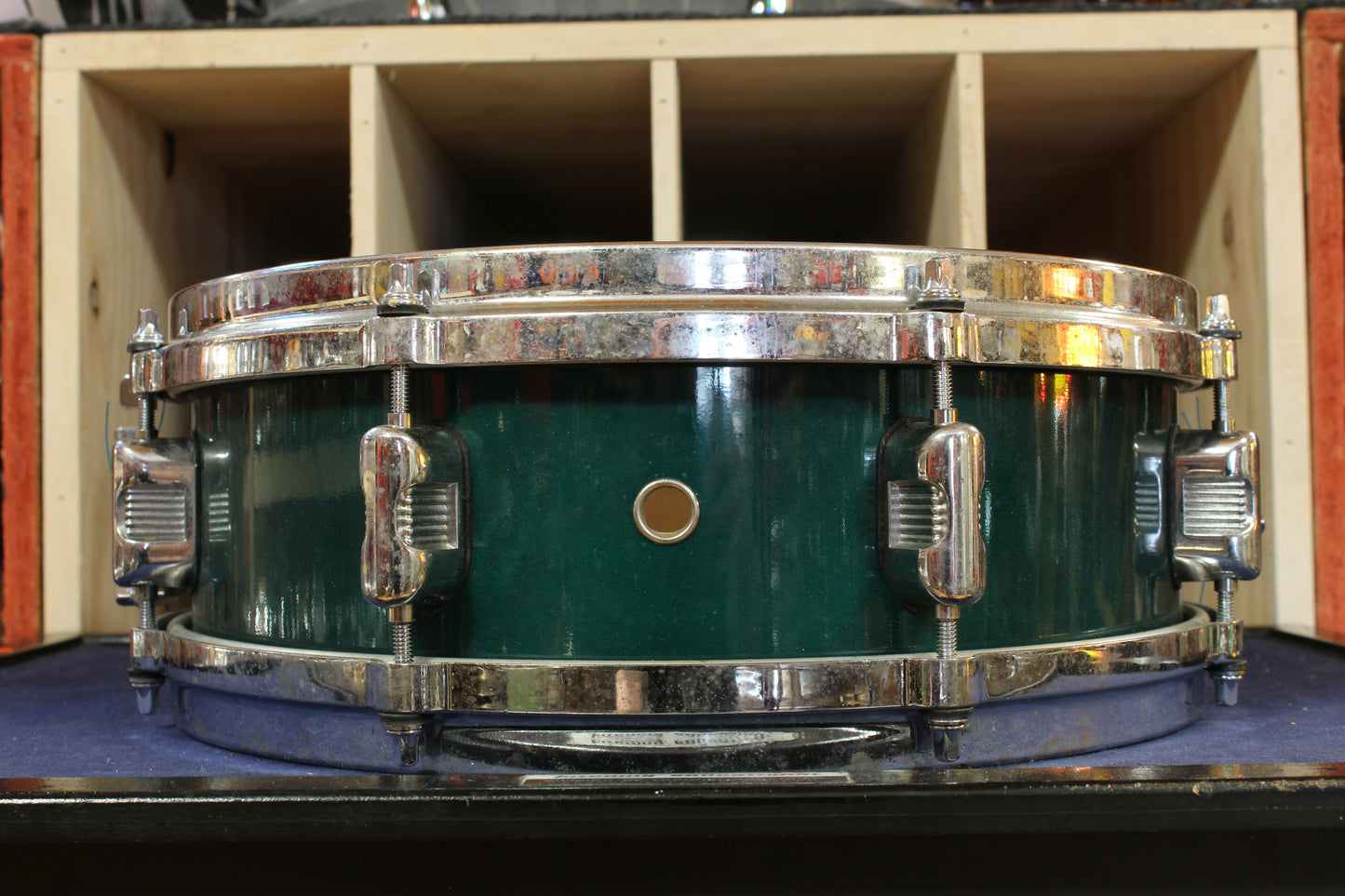 1990s Legend 4.5x13 Snare Drum in Green Lacquer