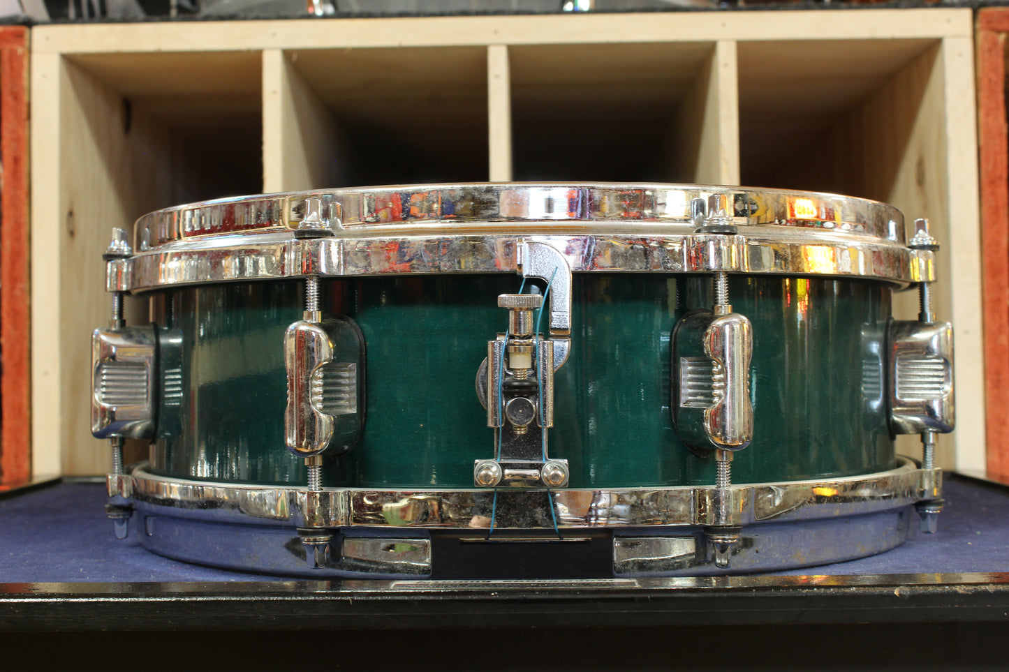1990s Legend 4.5x13 Snare Drum in Green Lacquer