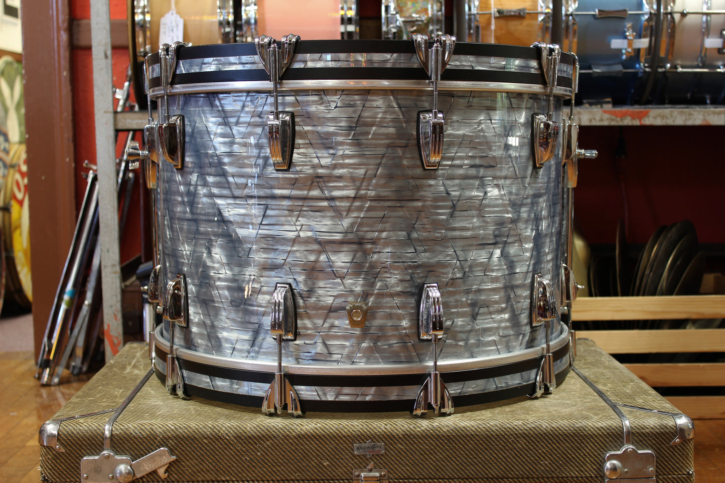 2000's Ludwig Classic Maple Outfit in Sky Blue Pearl 14x22 16x16 9x13