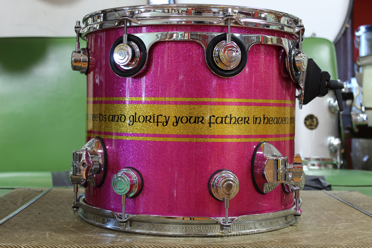 2000s DW Collectors Exotic VLX in Pink Glitter / Bible Verse