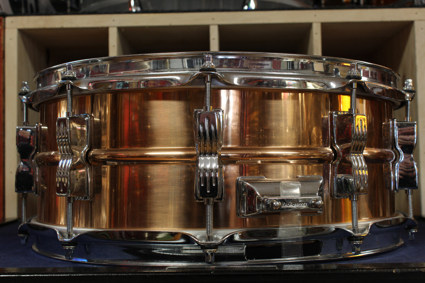1990s Ludwig 5.5x14 Rocker LM305 Snare Drum in Bronze