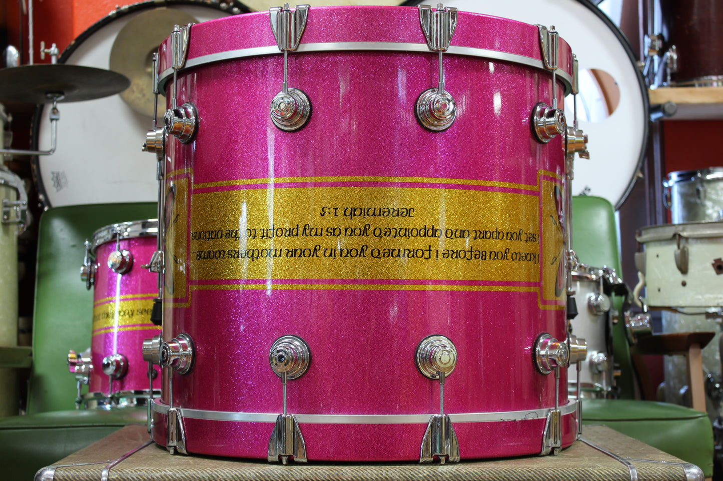 2000s DW Collectors Exotic VLX in Pink Glitter / Bible Verse